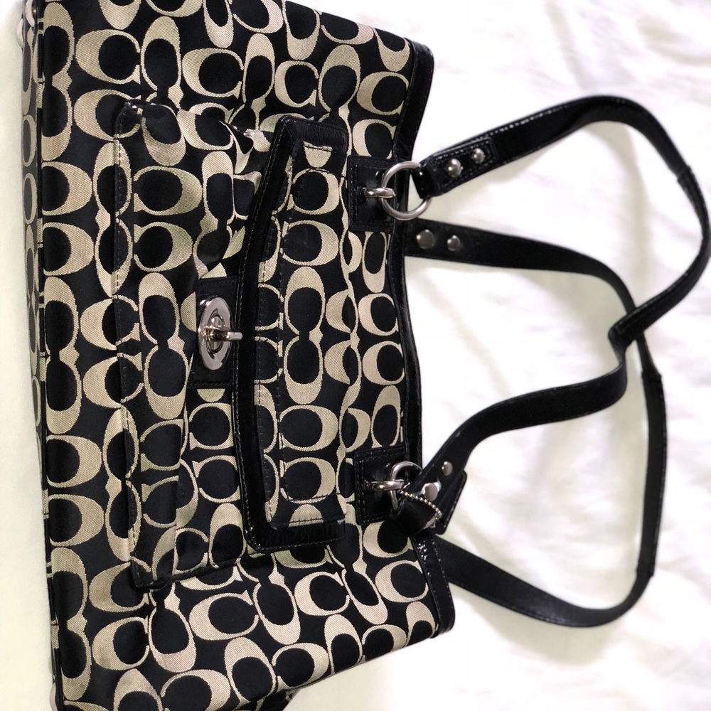 Coach Purse Signature Penelope Sateen Hand Bag